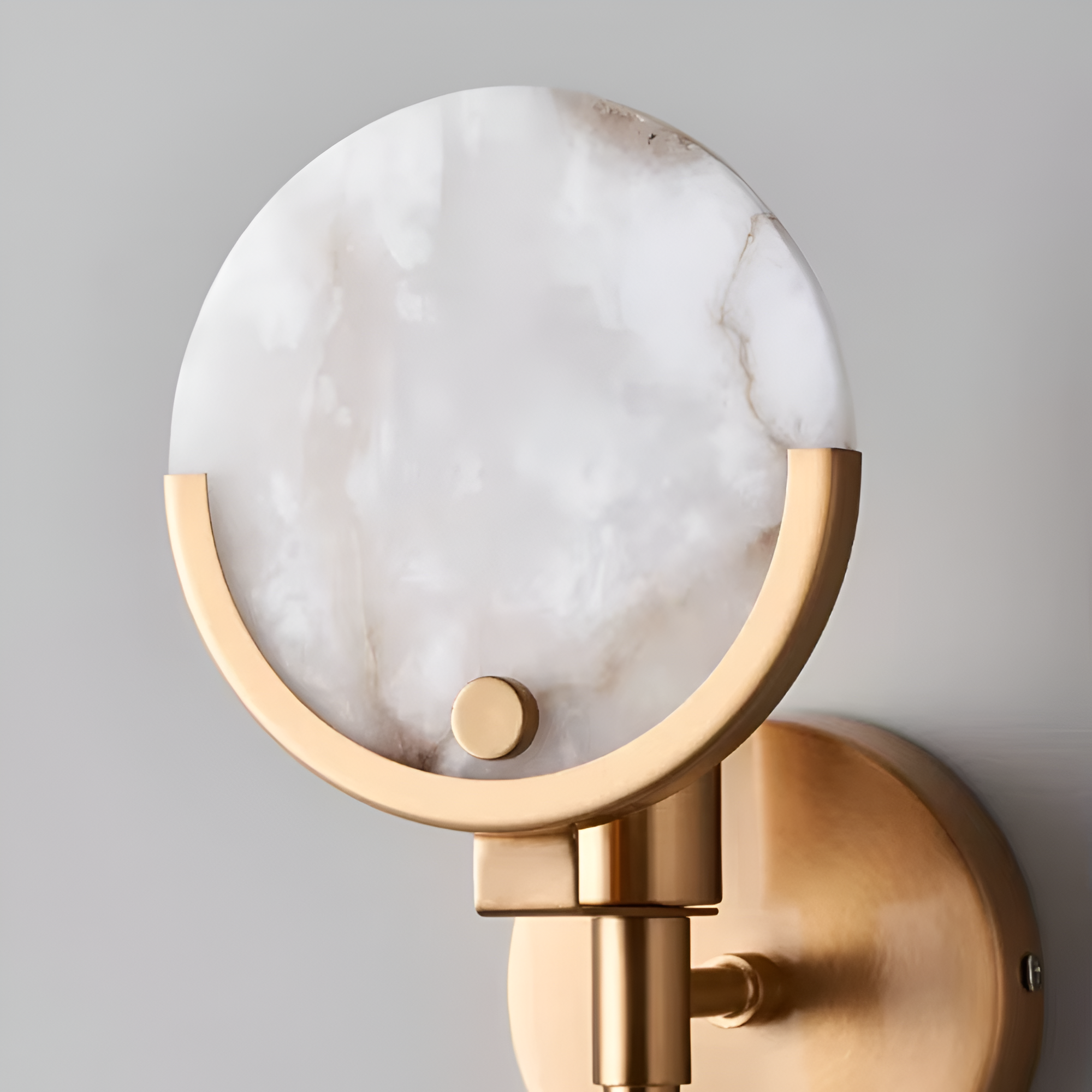 The Shine of Gold and Marble Wall Lamp