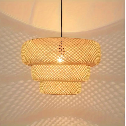 Boho Bamboo Pendant Light Fixture