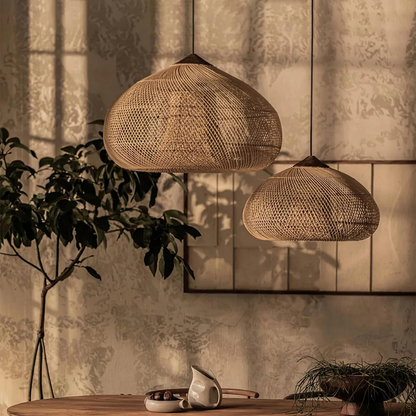 Elegant Handmade Rattan Pendant Light