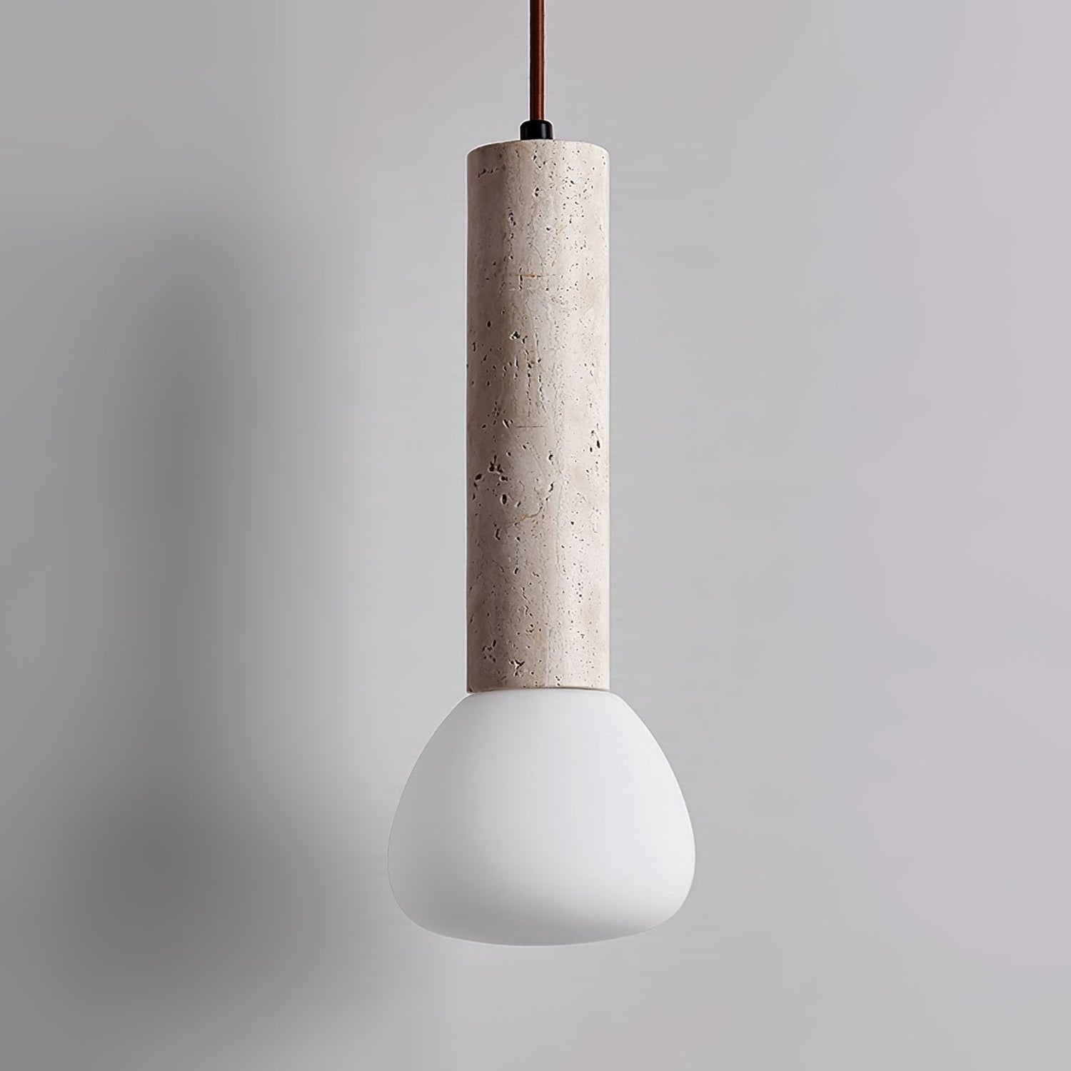Elegant Travertine Cream Style Pendant Light