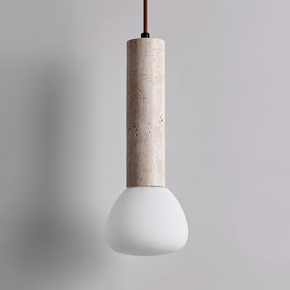 Elegant Travertine Cream Style Pendant Light