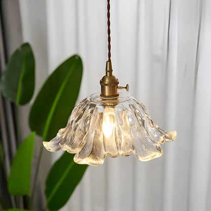 Retro French Flower Glass Chandelier