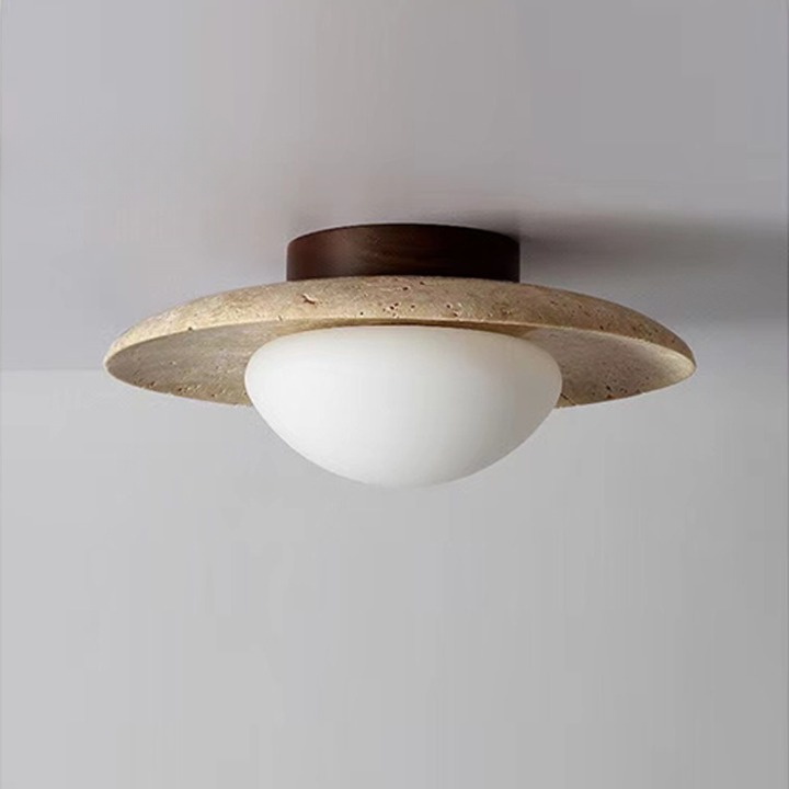 Natural Nordic Minimalist Travertine Ceiling Lamp