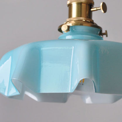 Blush Opaline Glass Retro Glass Pendant Light