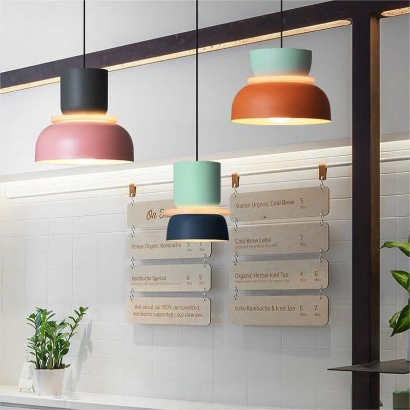 Colorful Bowl Shade Pendant Light