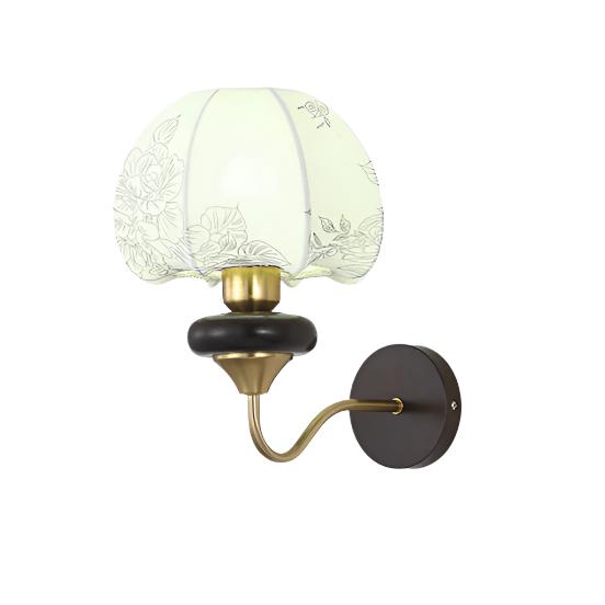 Traditionelle Musterstoff-Wandlampe