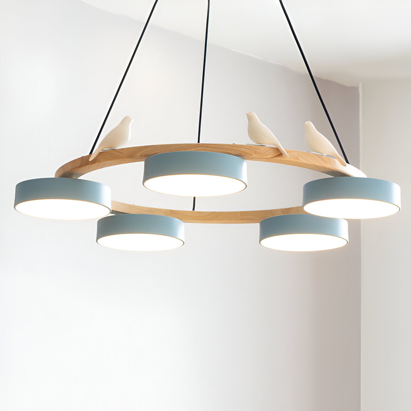 Sienna Nordic Acrylic Bird Round Pendant Light