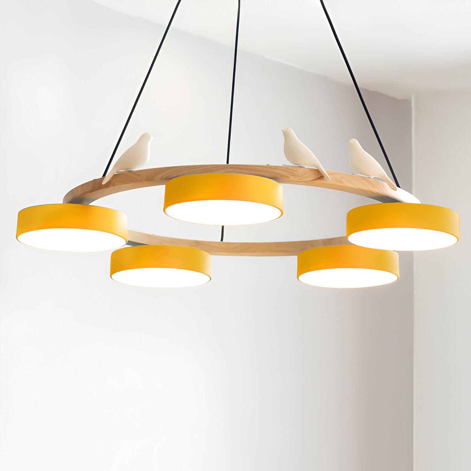 Sienna Nordic Acrylic Bird Round Pendant Light