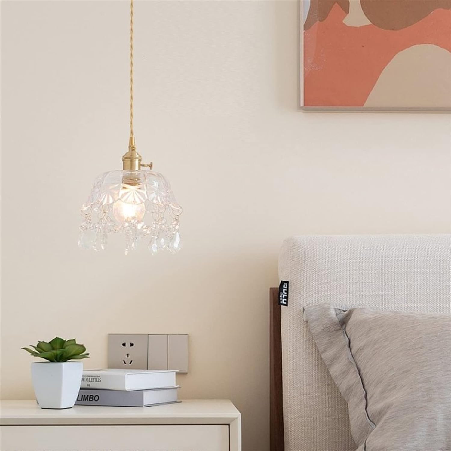 Elegant Glass European Retro Pendant Light