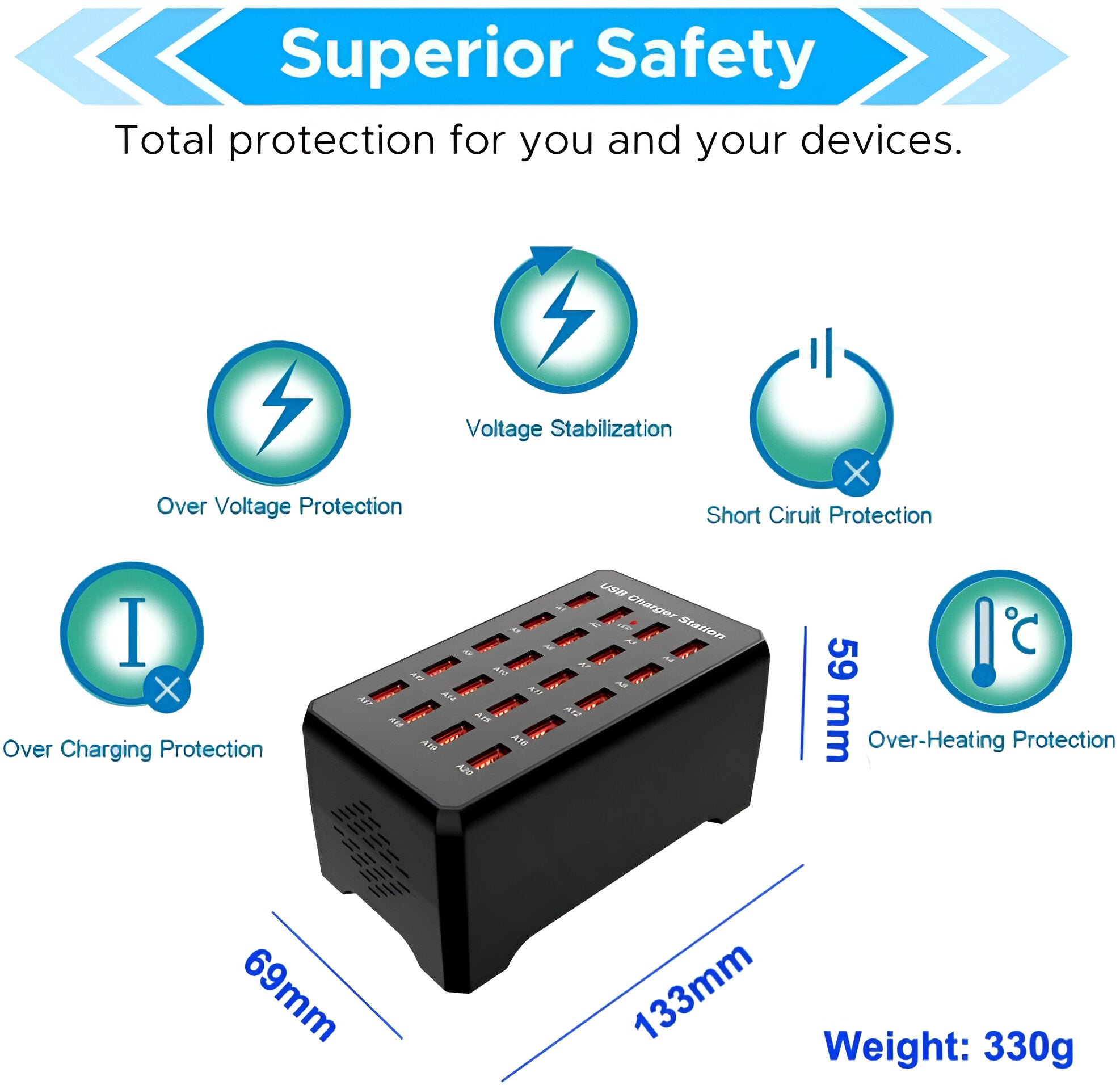 Charging Station- USB 20 Ports