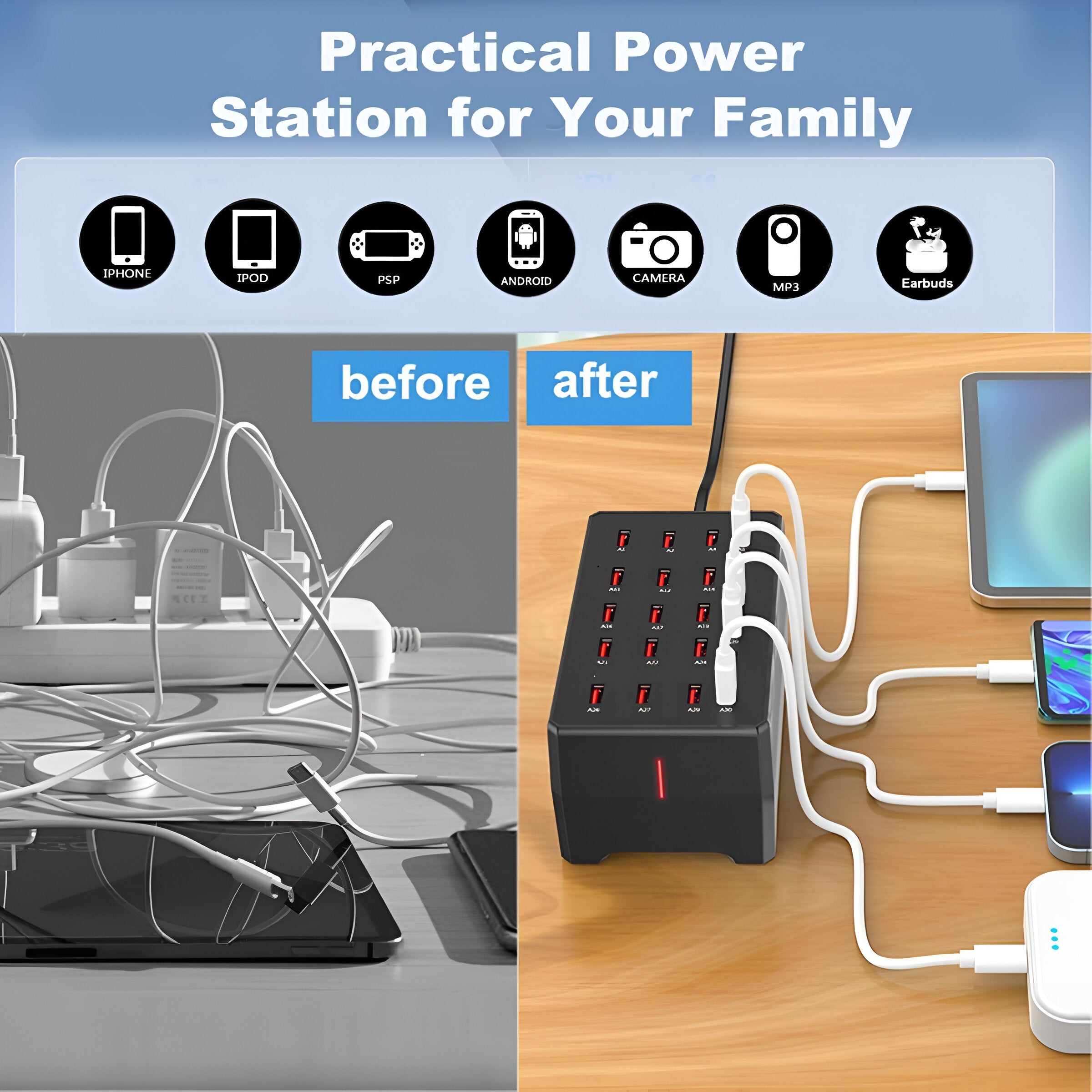 Charging Station- USB 20 Ports