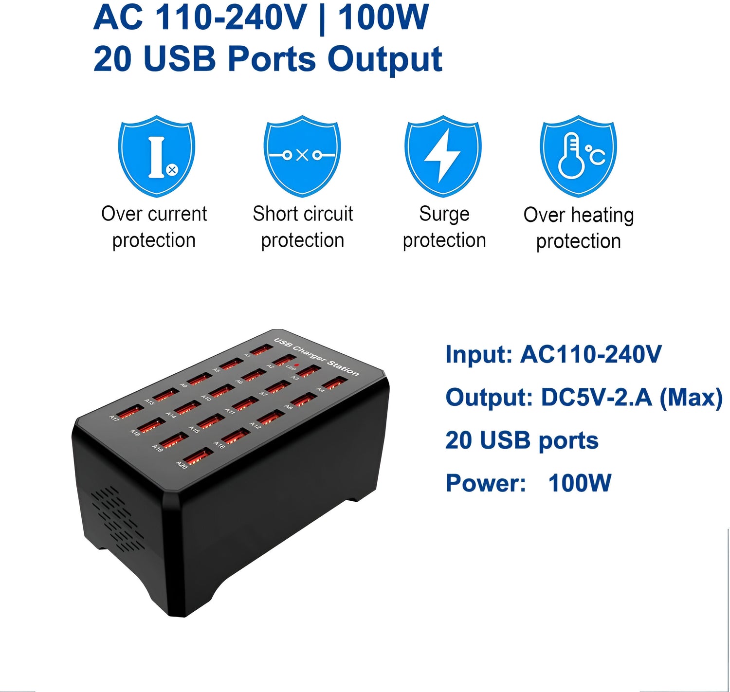 Charging Station- USB 20 Ports