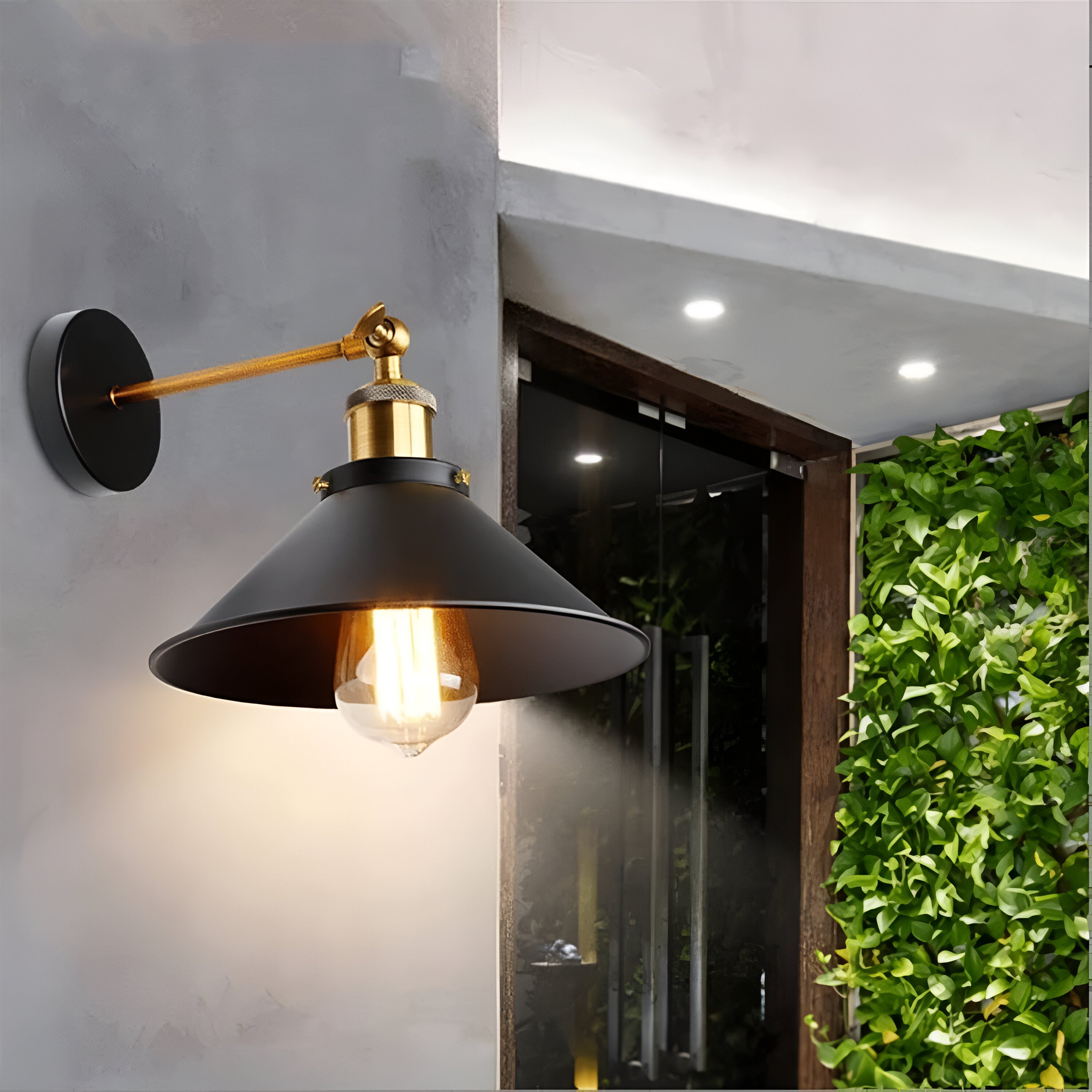 Retro Industrial Style Metal Saucer Shade Wall Lamp