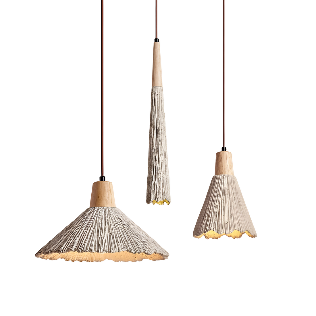 Cream Retro Wabi-Sabi LED Pendant Light