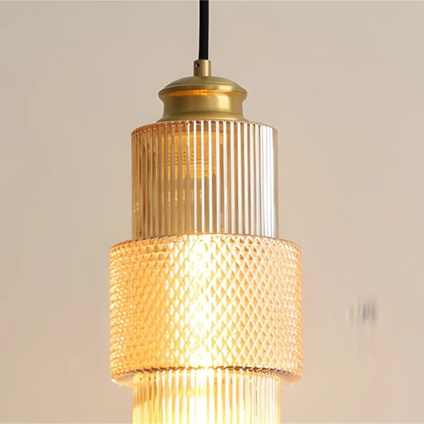 Luminara Modern Copper Glass Minimalist Pendant Light