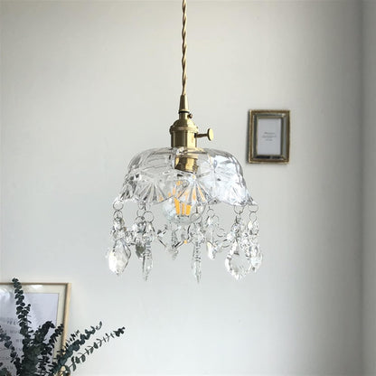 Elegant Glass European Retro Pendant Light