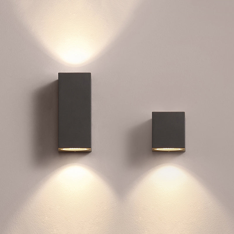 Minimalist Metal Square Outdoor Wall Lamp