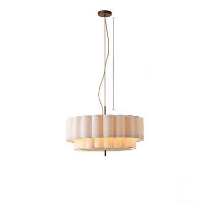 Lampe suspendue LED ajustable en tissu Boho