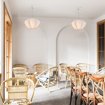 Makoto Silk Lantern Minimalist Japandi Pendant Light