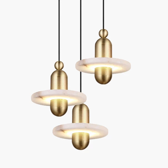 Modern Iron Alabaster Pendant Lamp