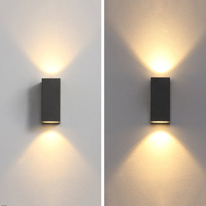 Lampe murale extérieure carrée en métal minimaliste IP65 étanche