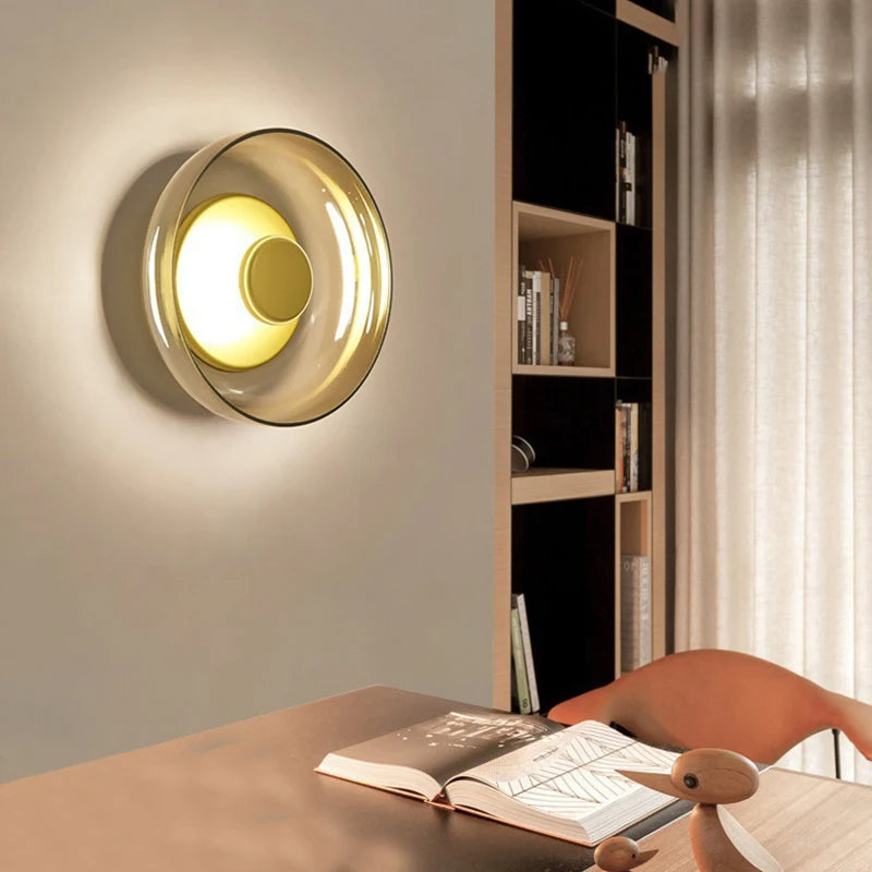 The Shimmering Glow Premium Minimalist Brass Wall Light