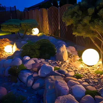 Alabaster Sphere Garden Lights