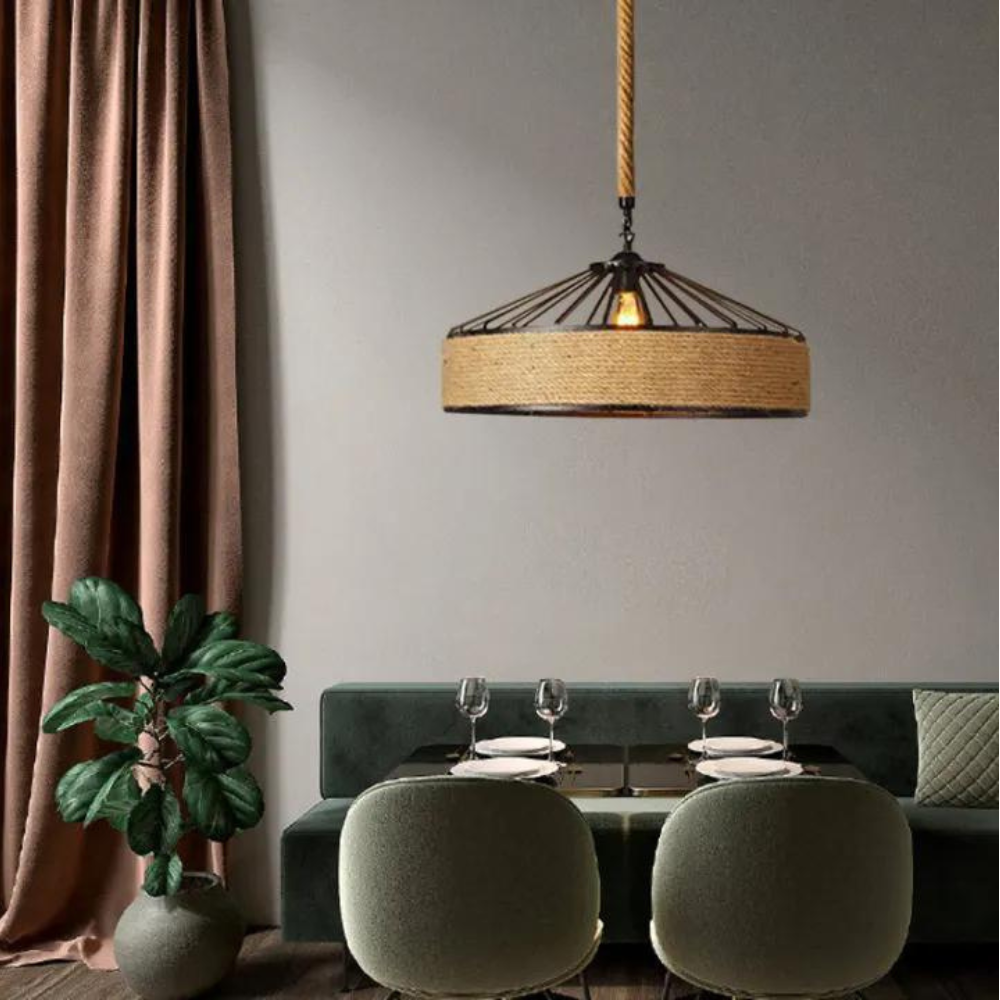 The Chic Pendant Light – Metal &amp; Rope