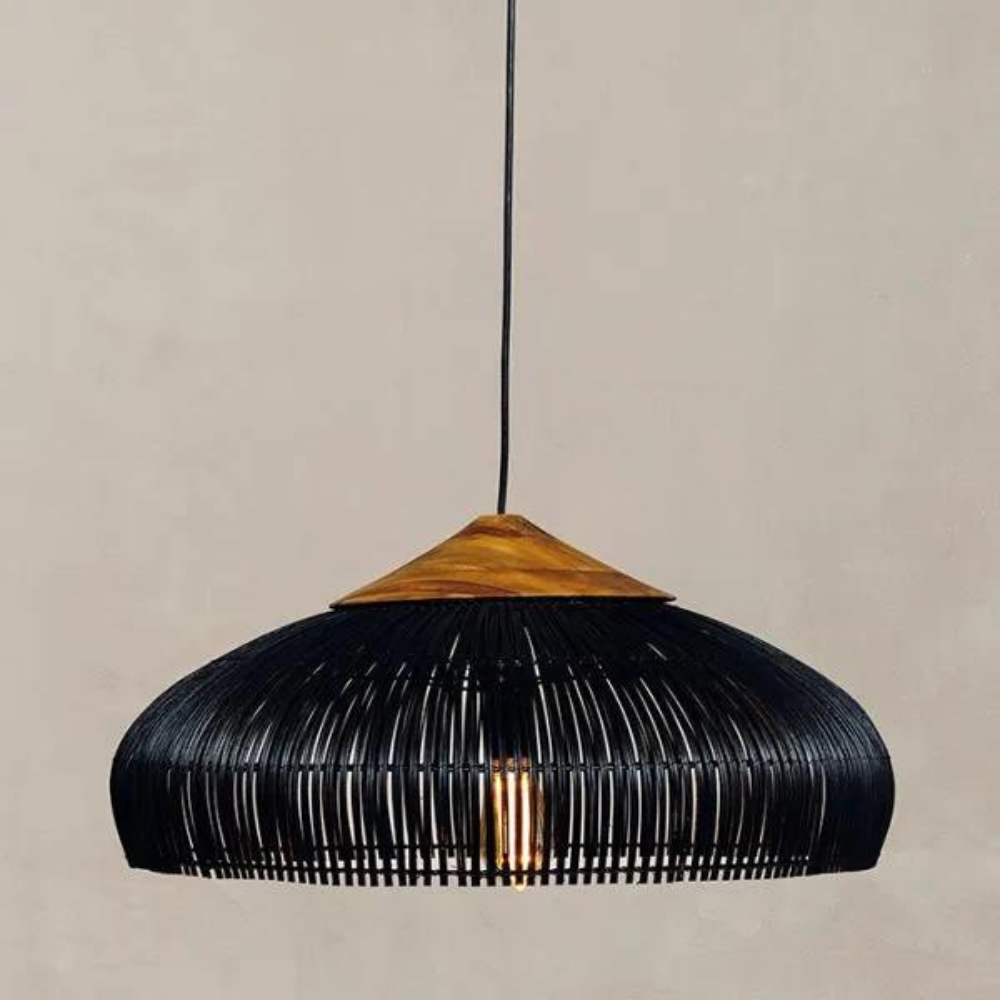 Elegant Bohemian Rattan Pendant Light