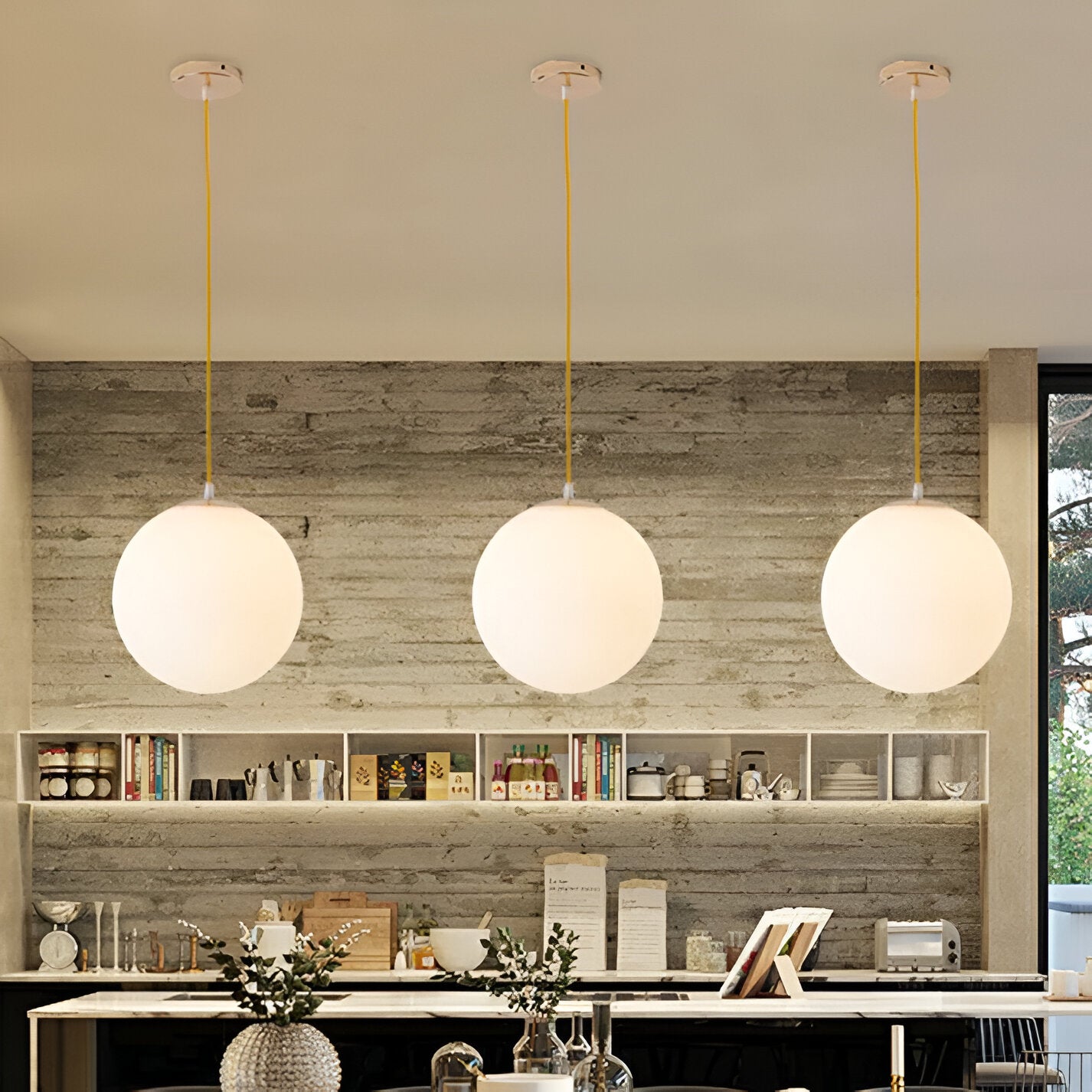 Modern Glass Ball Pendant Light