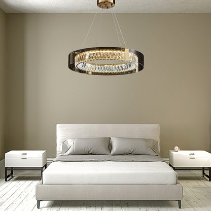 Nordic Crystal Stainless Steel Glass Chandelier