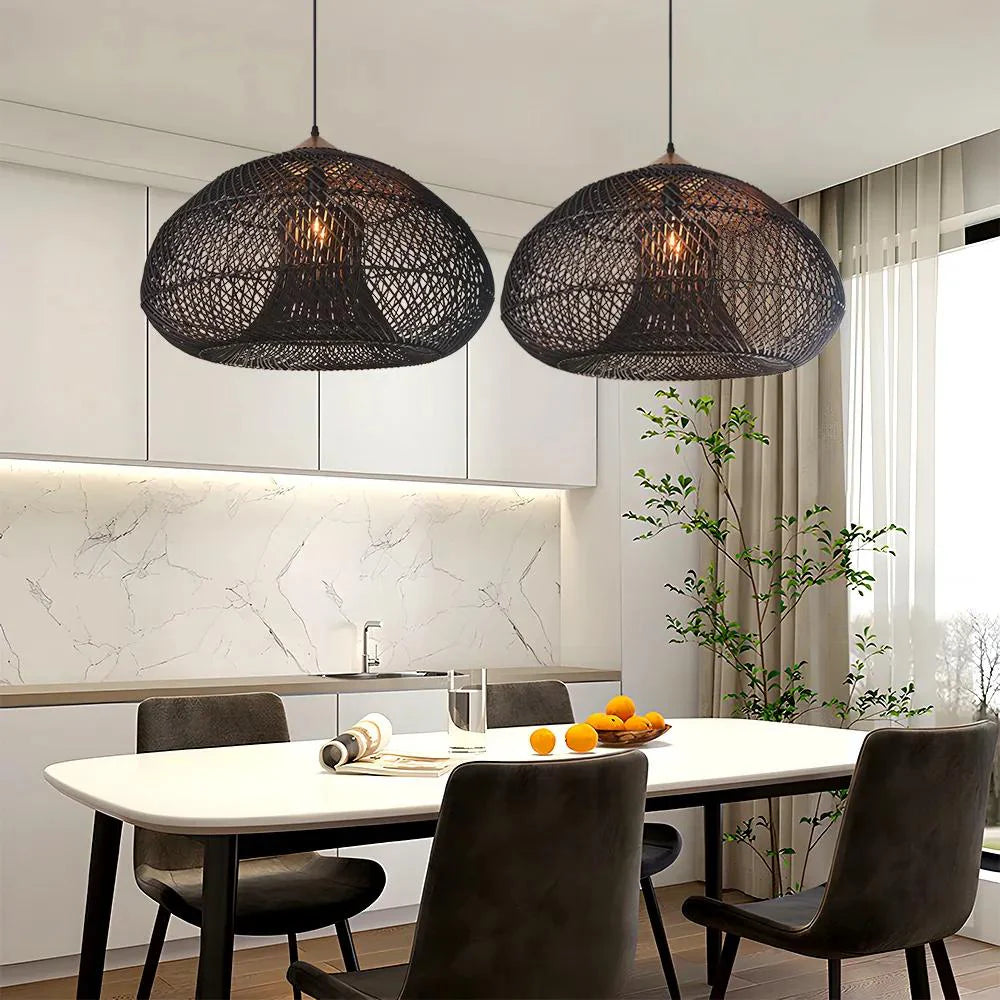 Elegant Handmade Rattan Pendant Light