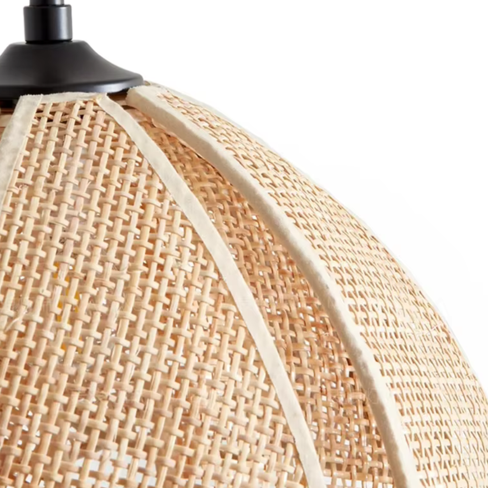 De Gloed van Rieten Wandlamp