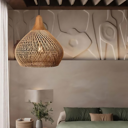 Boho Style Rattan Pendant Light