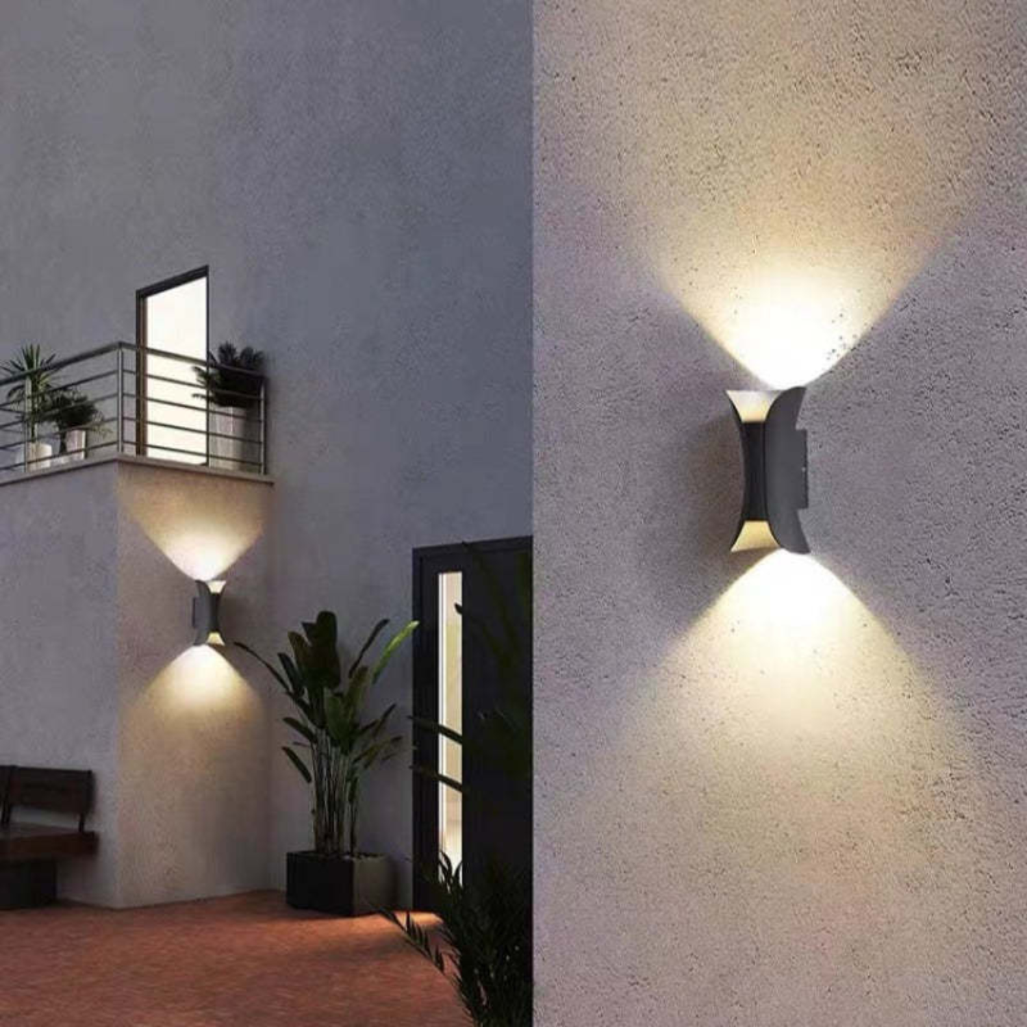 Aluminum Outdoor Night Glow Wall Lamp