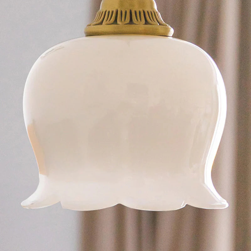 Maison Charm French Cream Glass Pendant Light