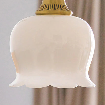 Maison Charm French Cream Glass Pendant Light
