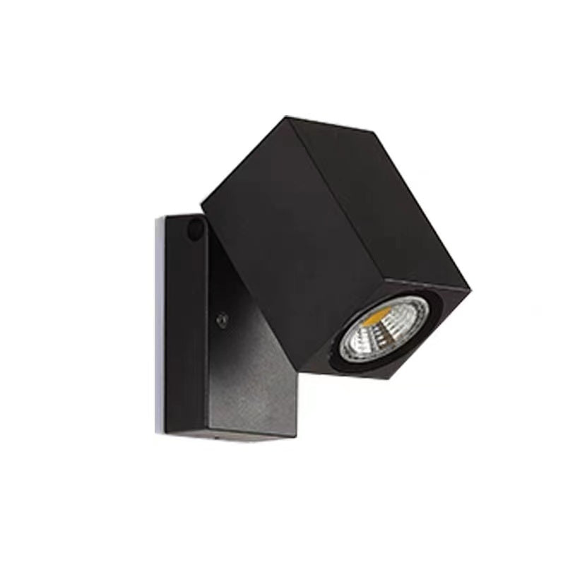 Lampe murale spot rotative en métal pour extérieur