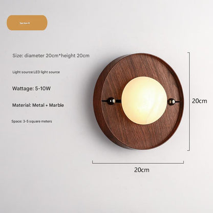 Odis Sphere Alabaster Wall Lamp
