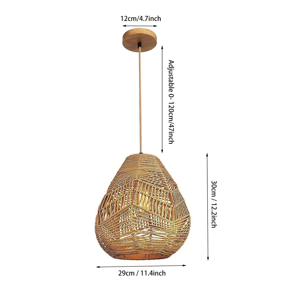 Boho Style Rustic Pendant Light