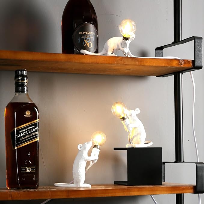 Resin Night Mouse Table Lamp