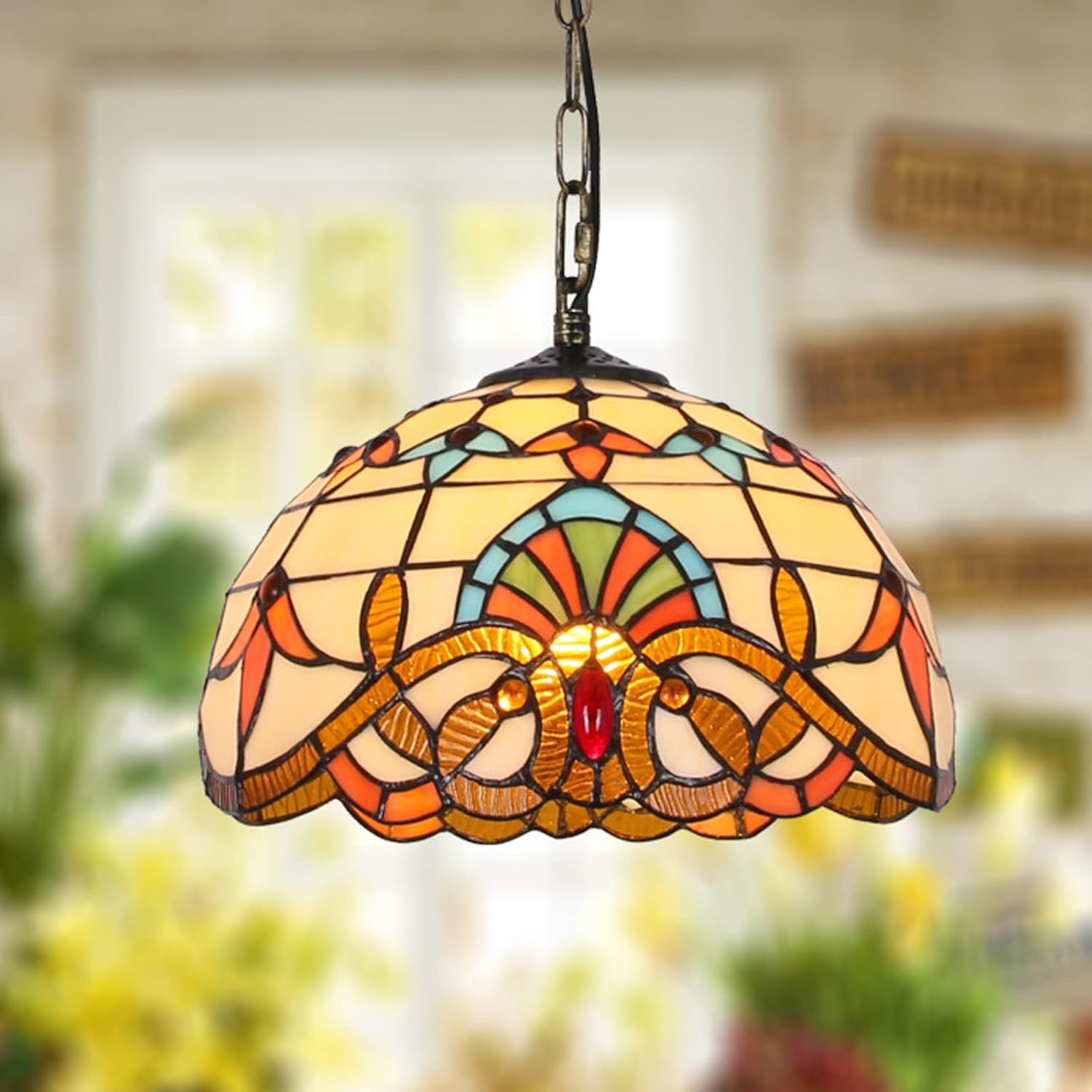 Aurelia Glow Retro Colour Glass Pendant Light