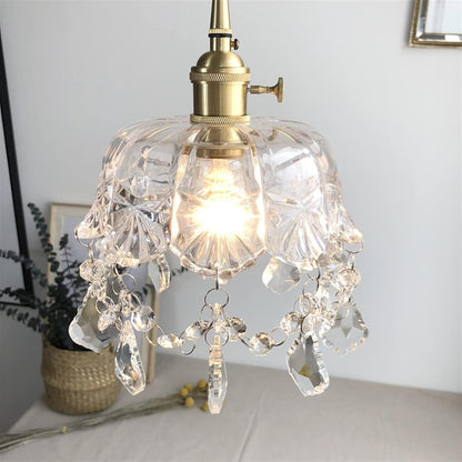 Elegant Glass European Retro Pendant Light