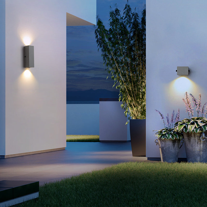 Minimalist Cement Square Outdoor Wall Lamp