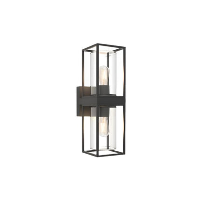 Lampe extérieure moderne rectangulaire noire étanche IP65