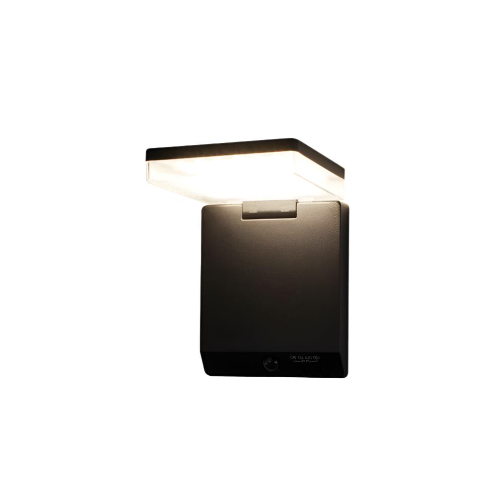 Lampe murale extérieure moderne à capteur solaire acrylique IP65 étanche