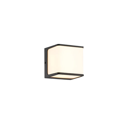 Lampada da parete esterna solare in acrilico rettangolare minimalista moderna, impermeabile IP65