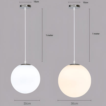 Globe Milky Glass Pendant Lamp