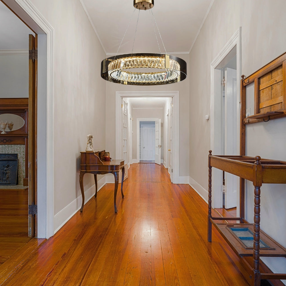 Nordic Crystal Stainless Steel Glass Chandelier