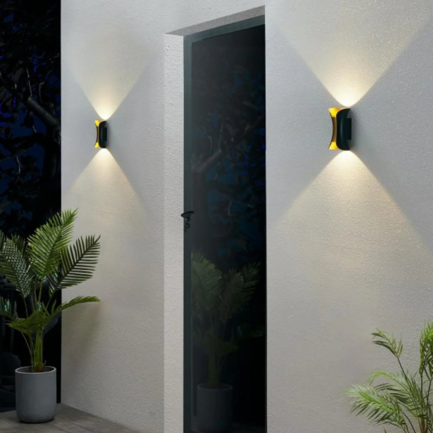 Aluminum Outdoor Night Glow Wall Lamp